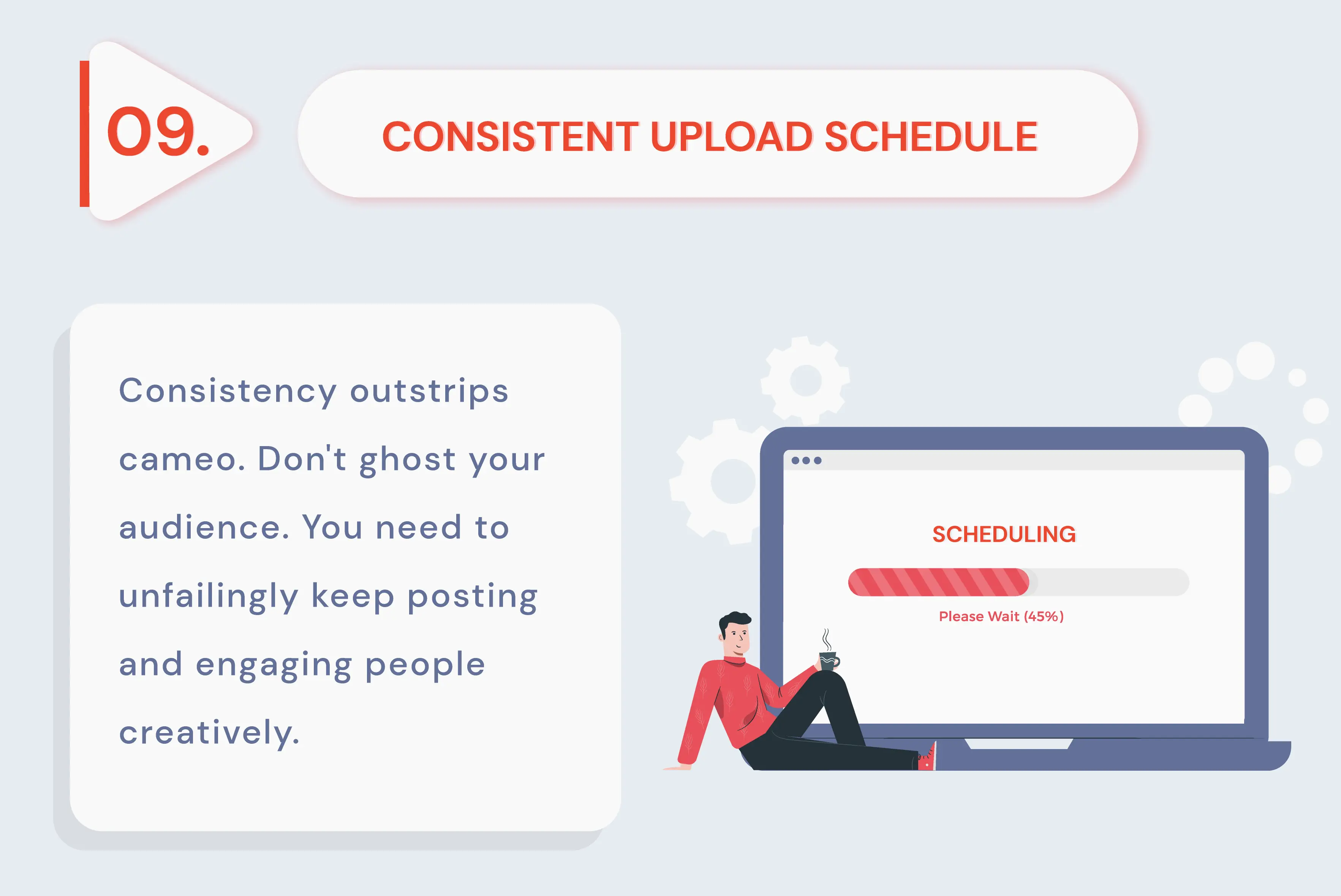 Calendrier de mise en ligne cohérent sur YouTube