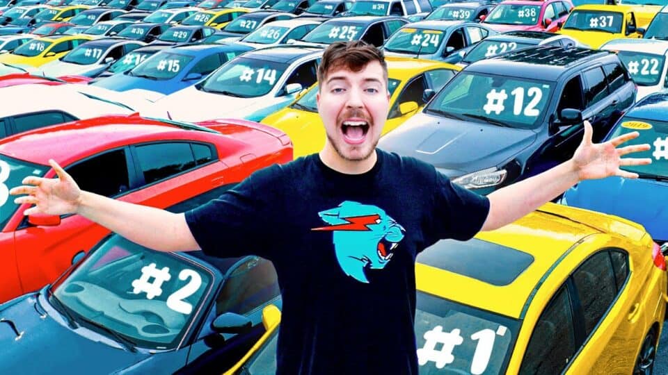 MrBeast 순 가치 2022: MrBeast가 Youtube에서 6,700만 구독자를 얻은 방법 6 mrbeast car collection