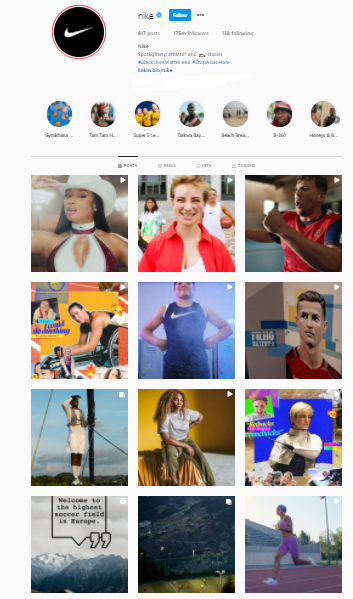 Nike Instagram-Profil