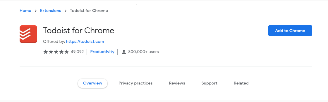 Todoist 镀铬扩展