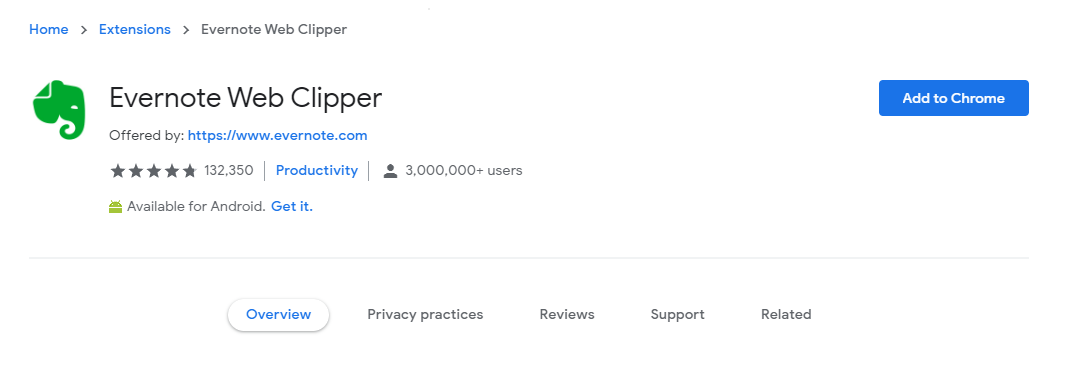 Evernote 网页剪辑器