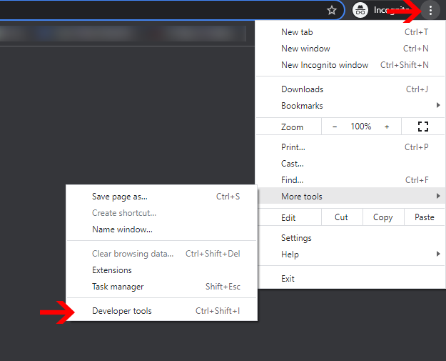 Entwicklertool finden