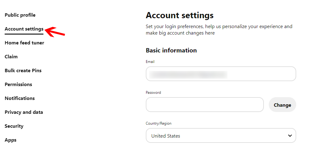 Как удалить аккаунт пинтерест 2