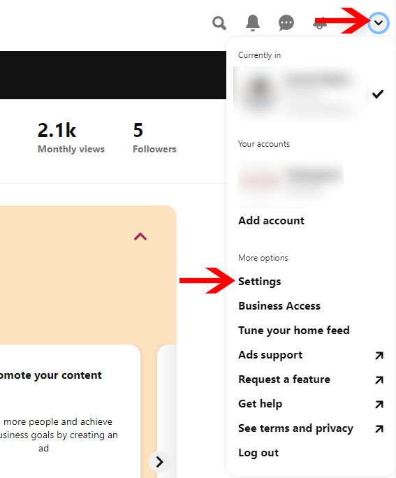 Как удалить аккаунт пинтерест