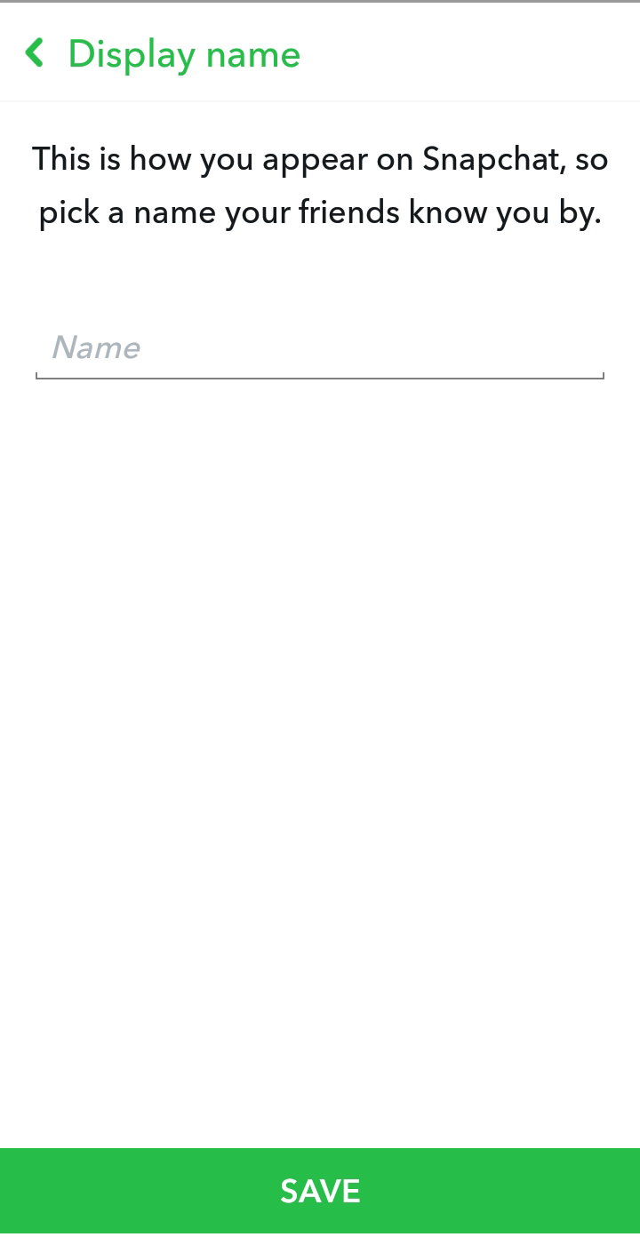 Bagaimana mengubah nama tampilan snapchat