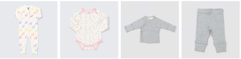 Ejemplo de paquete de productos de comercio electrónico de Monica + Andy