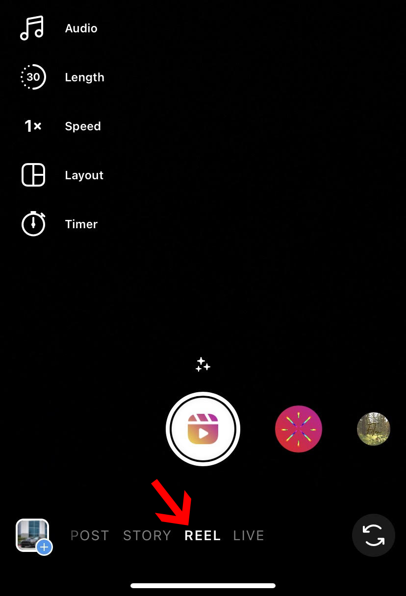 Opsi gulungan Instagram