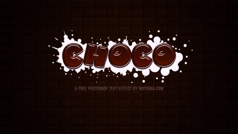 Estilos de texto de chocolate de Photoshop