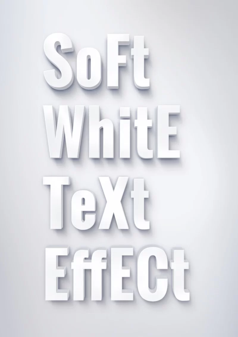 Efecto de texto blanco suave