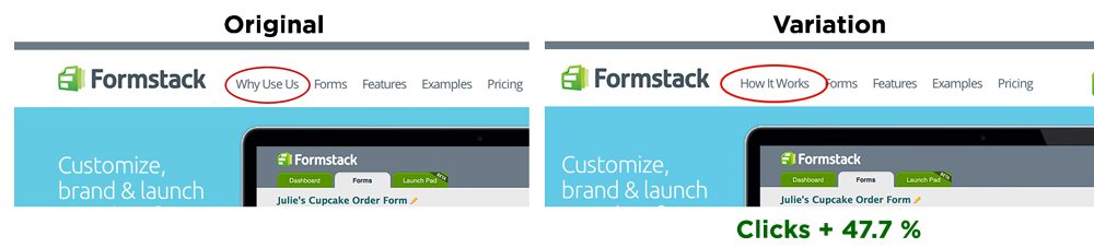 AB 测试导航栏内容