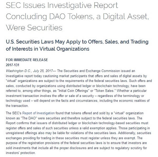 sec-initial Coin Offerings