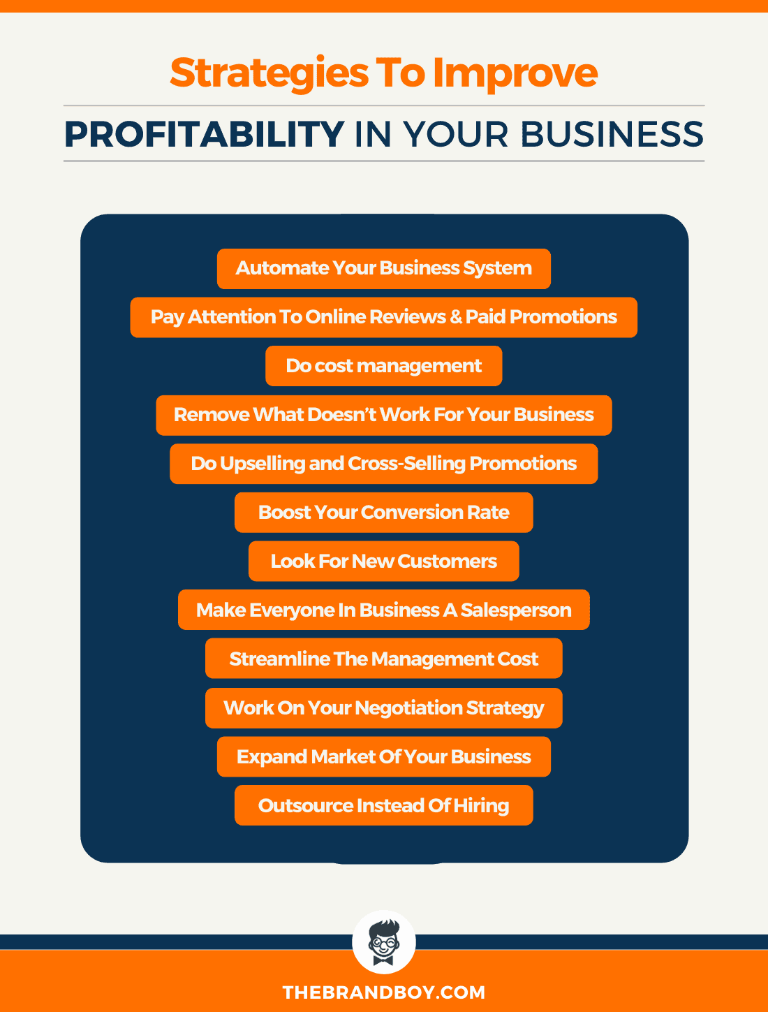 战略提高业务盈利能力