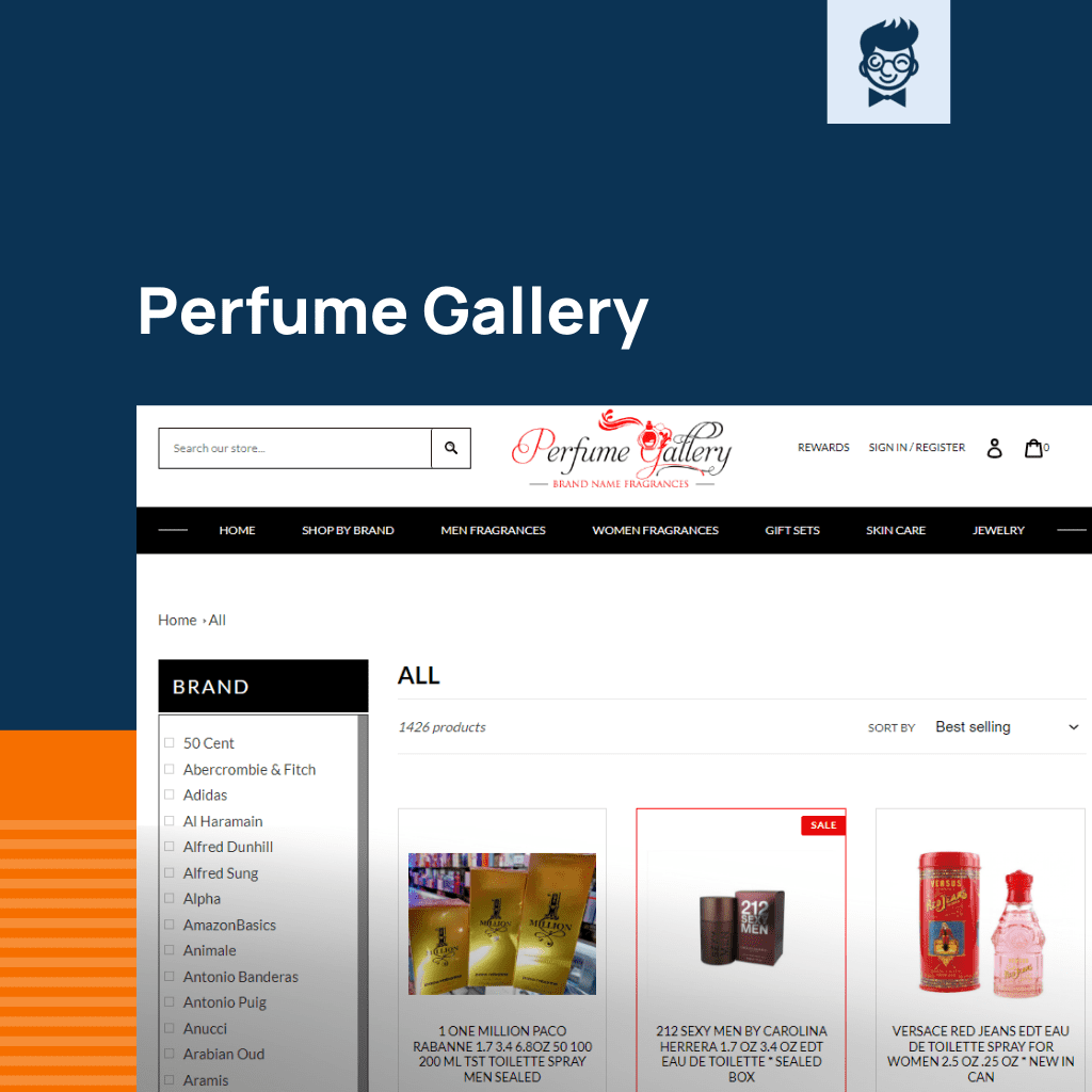 Shopify дизайнерский парфюм