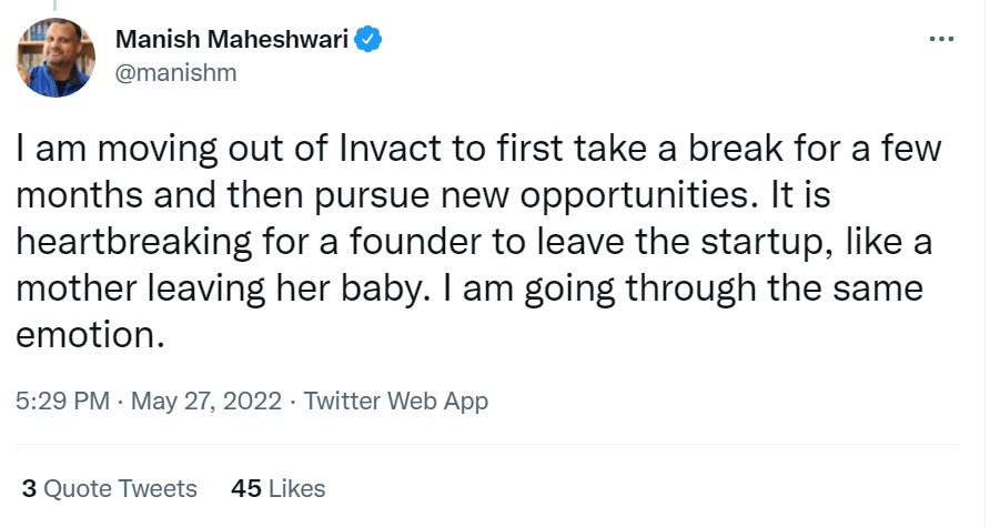 Manish Maheshwari Tweet'leri