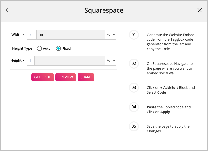 ฝังวิดีโอ instagram บน squarespace