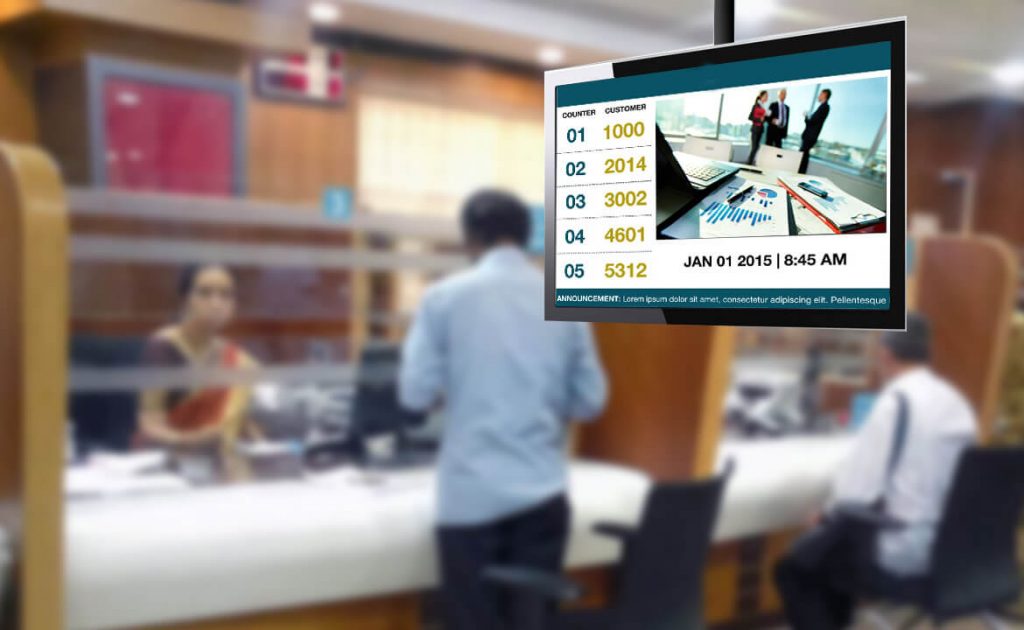 通过数字标牌的令牌系统