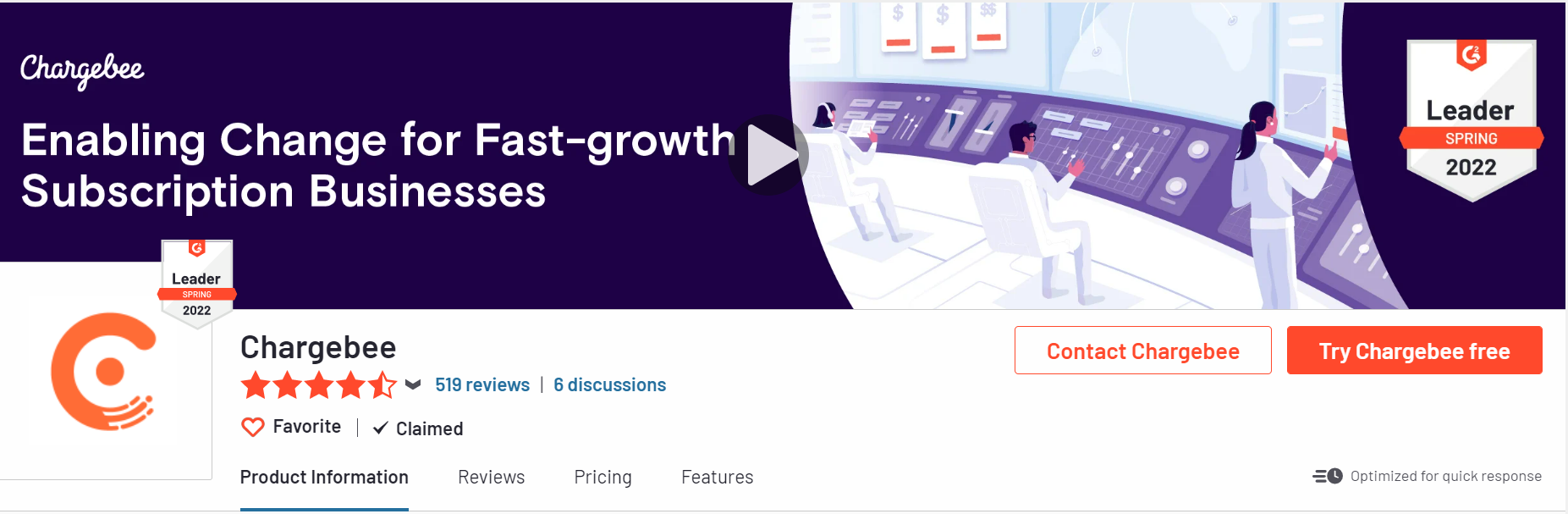 Chargebee 的社會證明展示