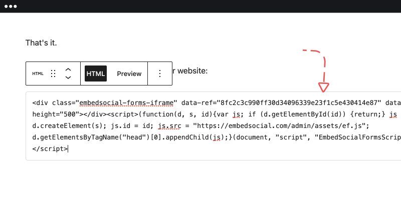 inserir código de formulário no wordpress