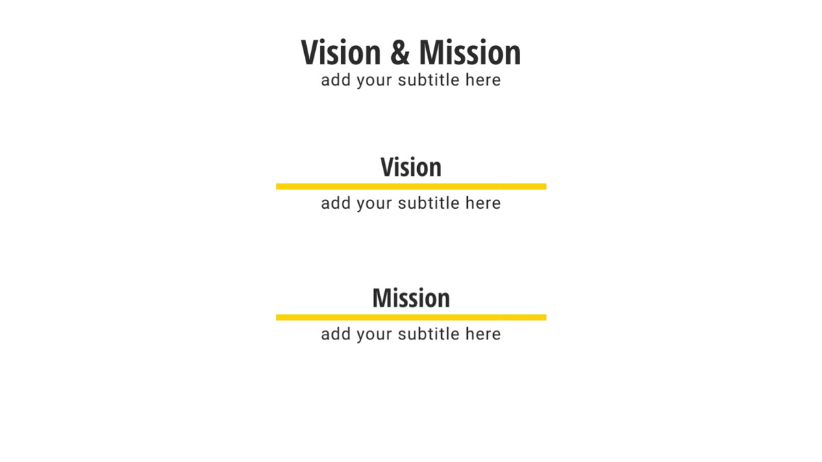 マーケティングプレゼンテーション-ビジョンとミッションのプレゼンテーションスライドテンプレート