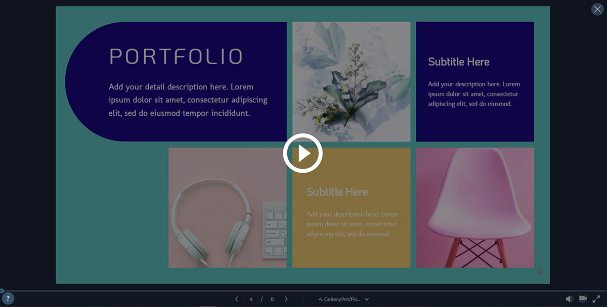 suara presentasi - pratinjau audio