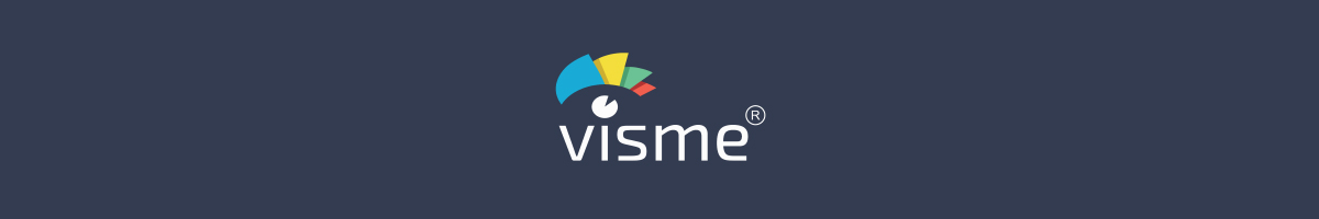 深色背景下的 Visme 徽标