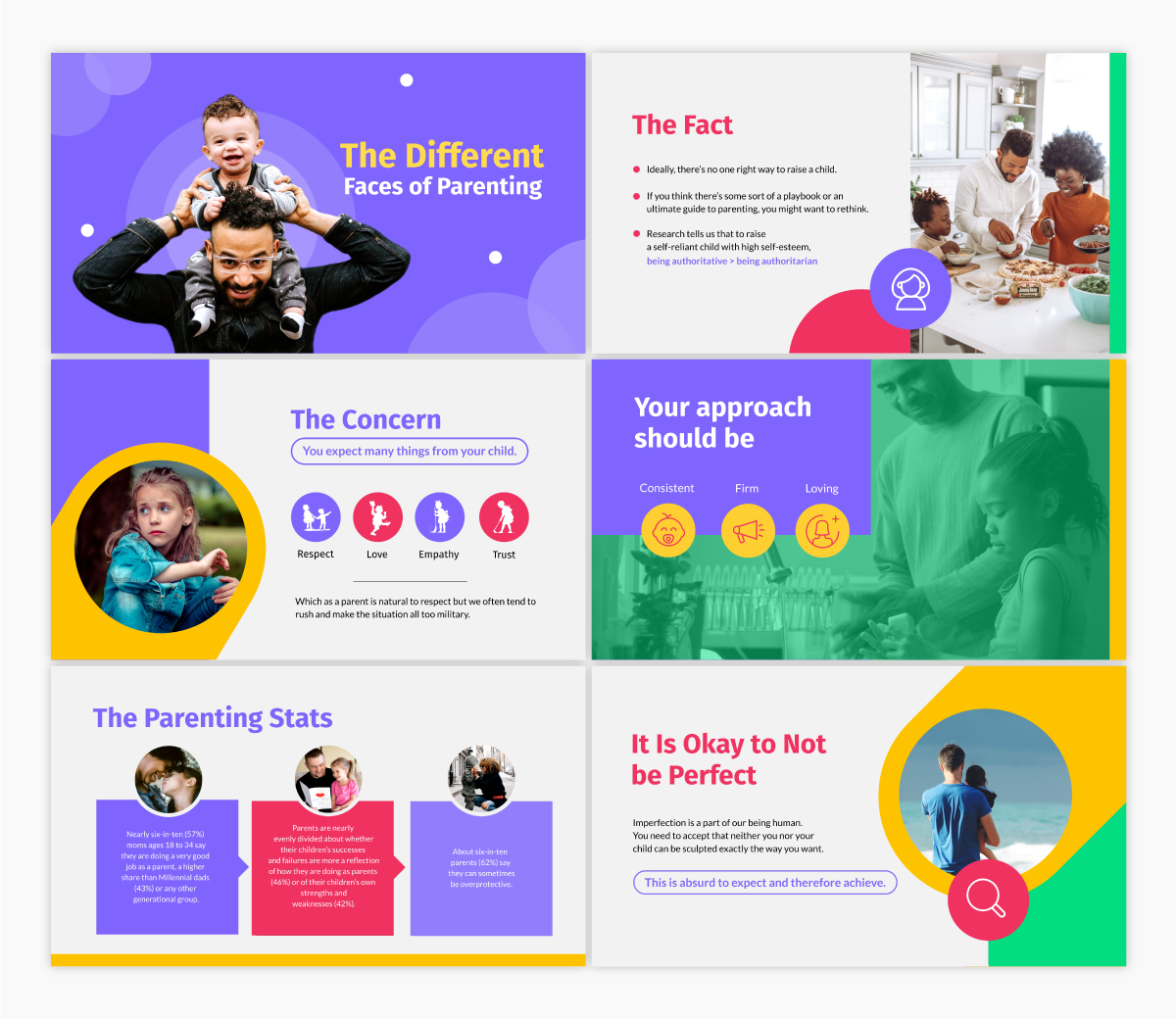 Vismeでカスタマイズできる子育て基調講演テンプレート。