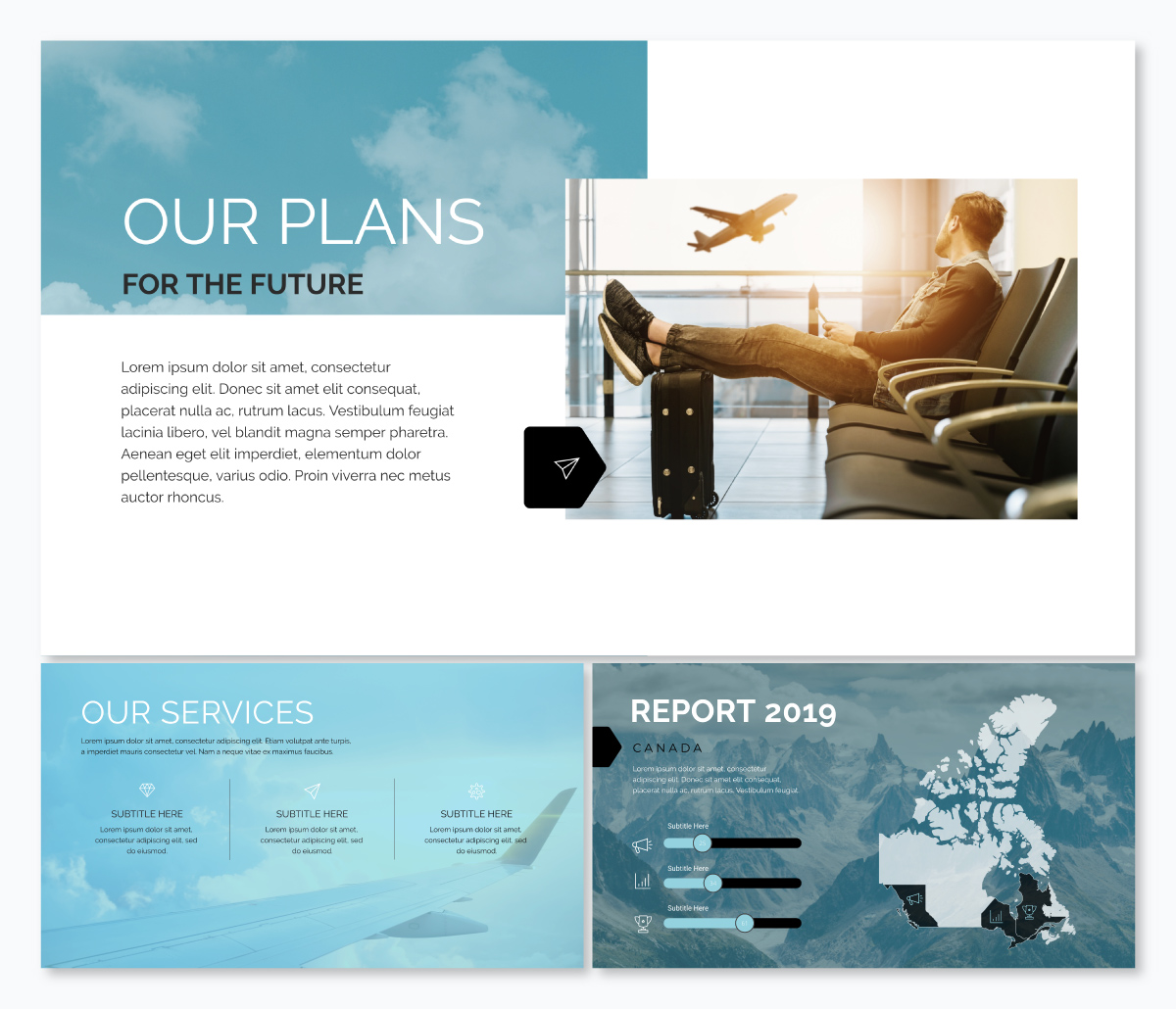 Vismeで利用可能な会社概要基調講演テンプレート。