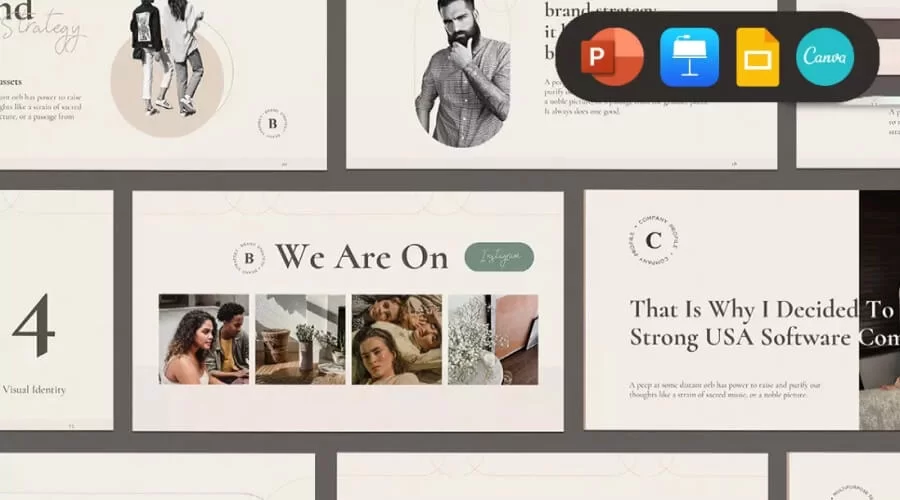 Modelo de apresentação multiuso