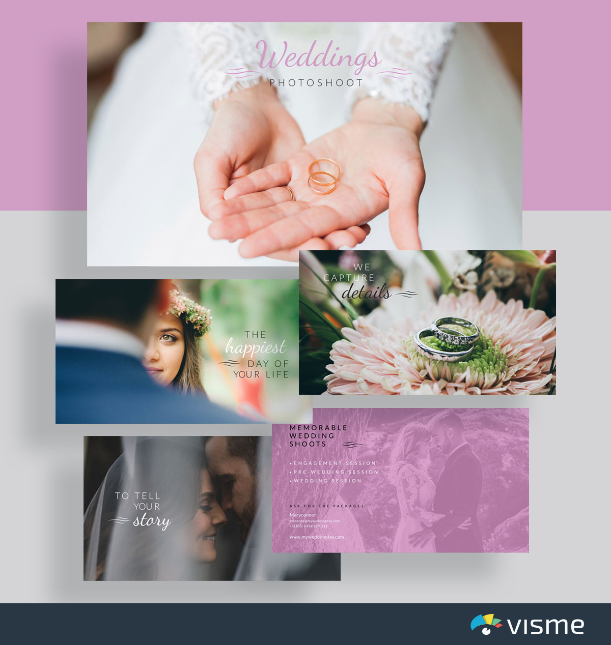 слайды презентации - шаблон услуг visme