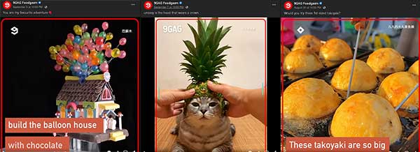 Angajamentul video social al 9GAG Foodgasm