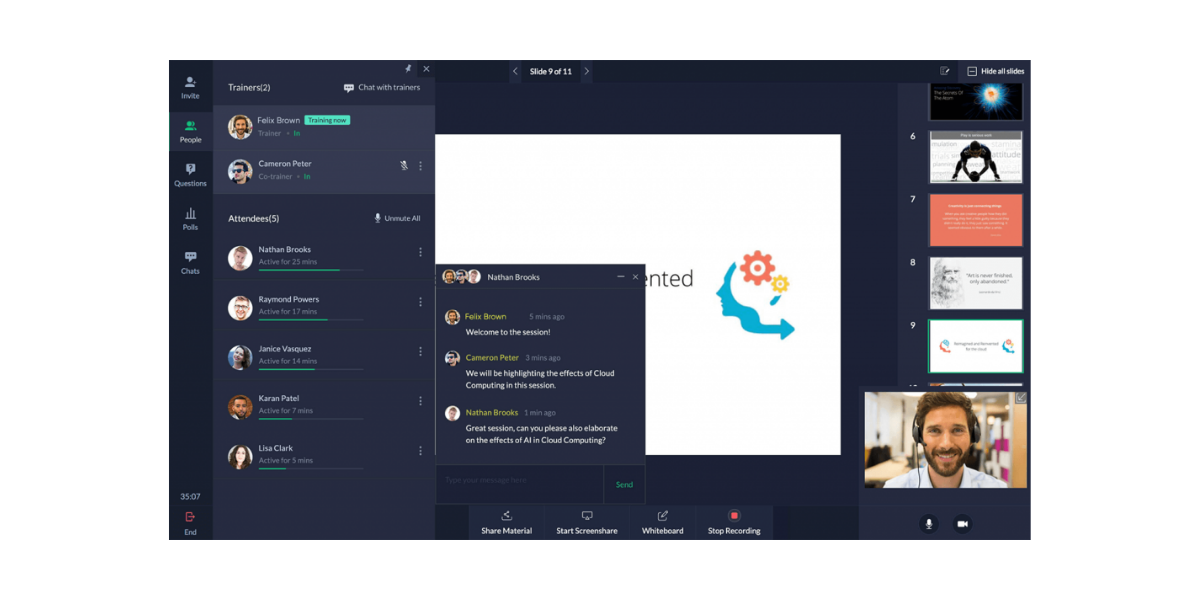 Videokommunikationstools – Zoho ONE