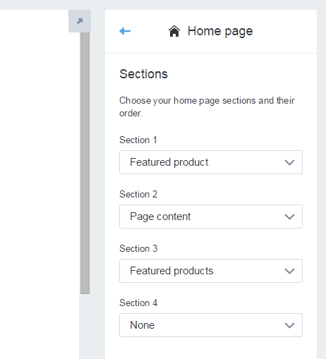 Ana sayfanızı Shopify
