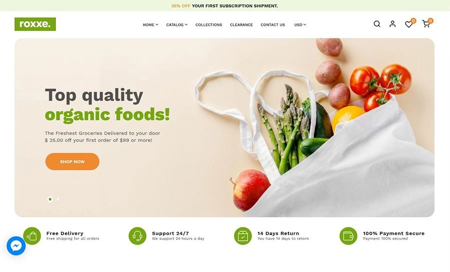 Roxxe 响应式 Shopify 主题