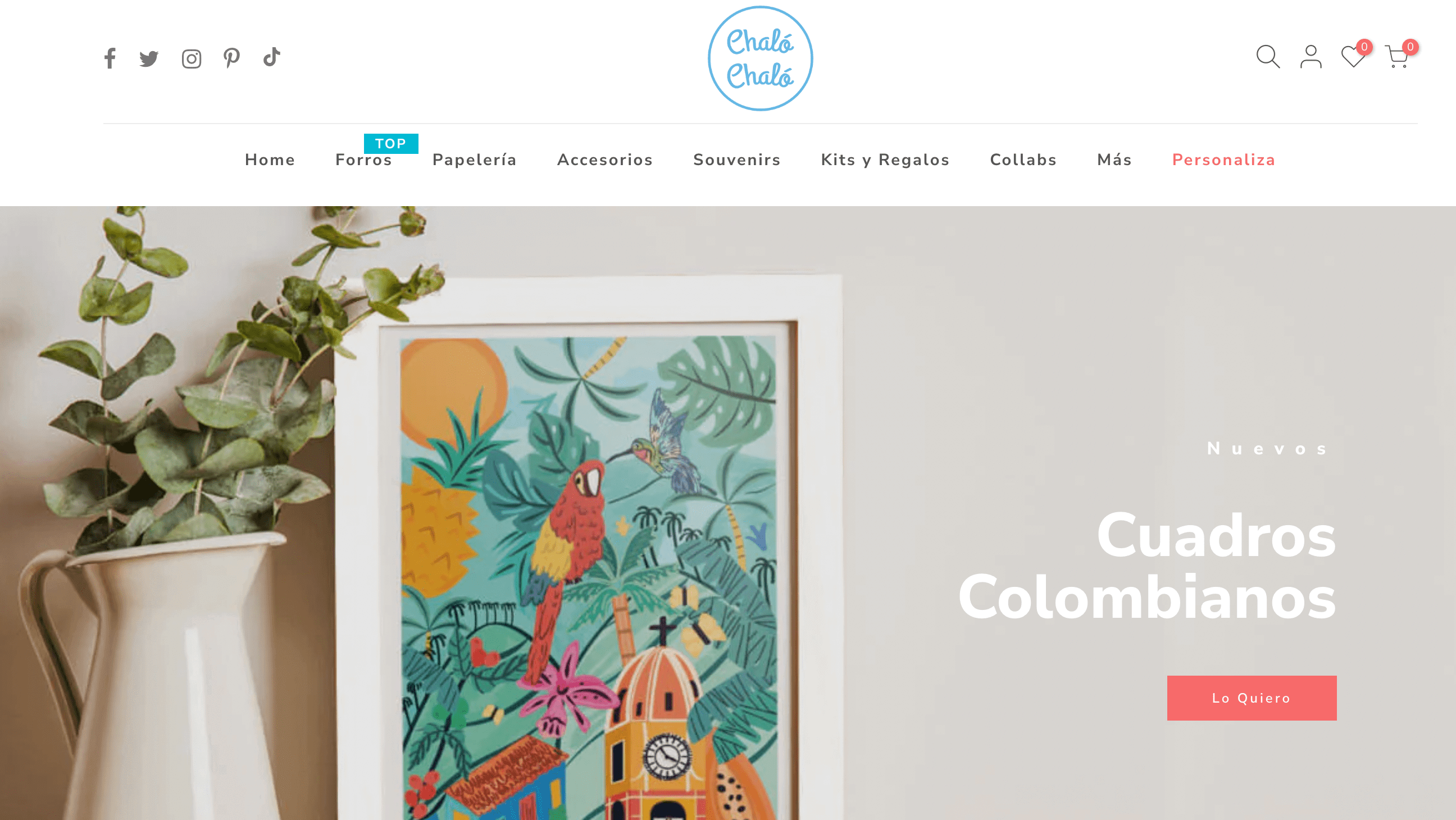 在西班牙裔遗产月期间支持 15 家拉丁裔和拉丁裔拥有的企业 chalo chalo 网站页面截图