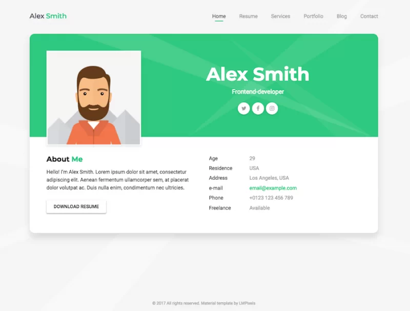 Modèle de carte professionnelle