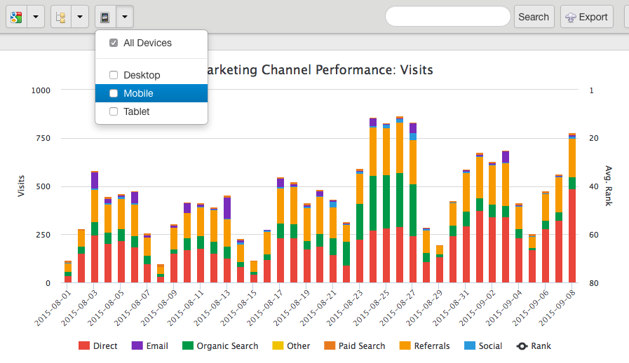 屏幕截图 - 设备过滤