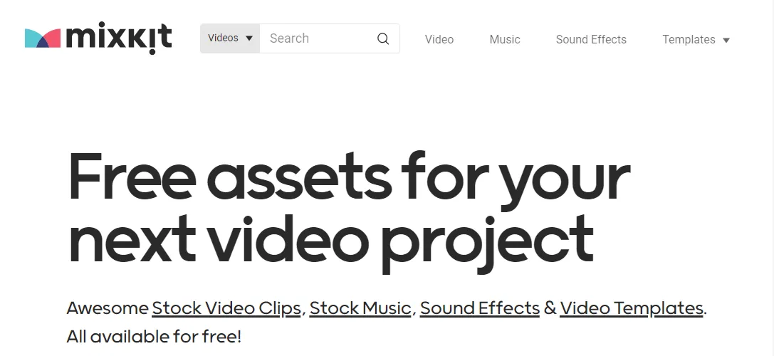 Mixkit aset video stok gratis
