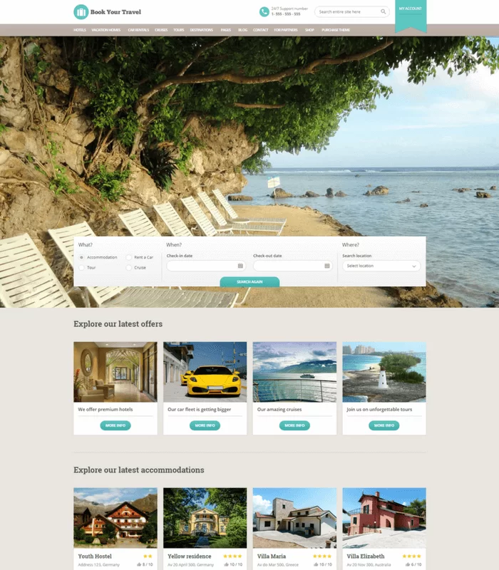 预订您的旅行 wordpress 主题