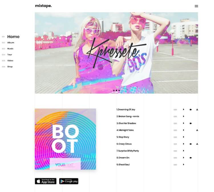 ธีมเพลงมิกซ์เทป