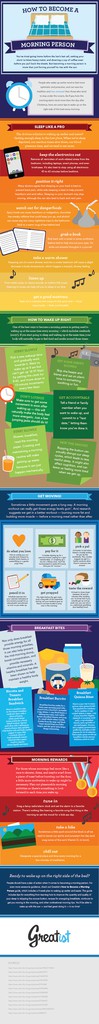 아침형 인간이 되는 방법 인포그래픽