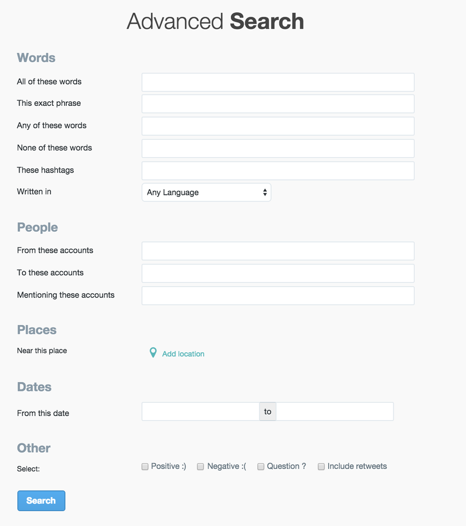 Erweiterte Twitter-Suche