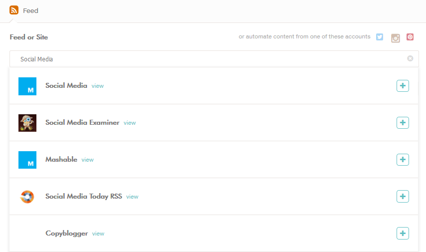 Scopri i contenuti da condividere da oltre 100.000 fonti