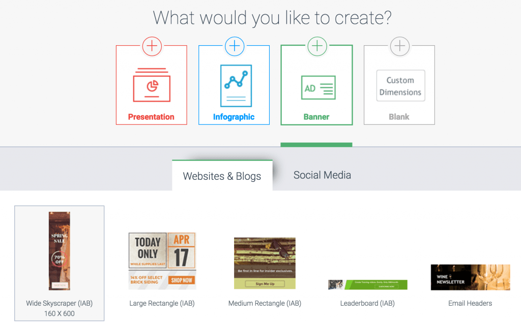 İnfografik oluşturucu Visme'yi kullanarak banner reklamlar oluşturun