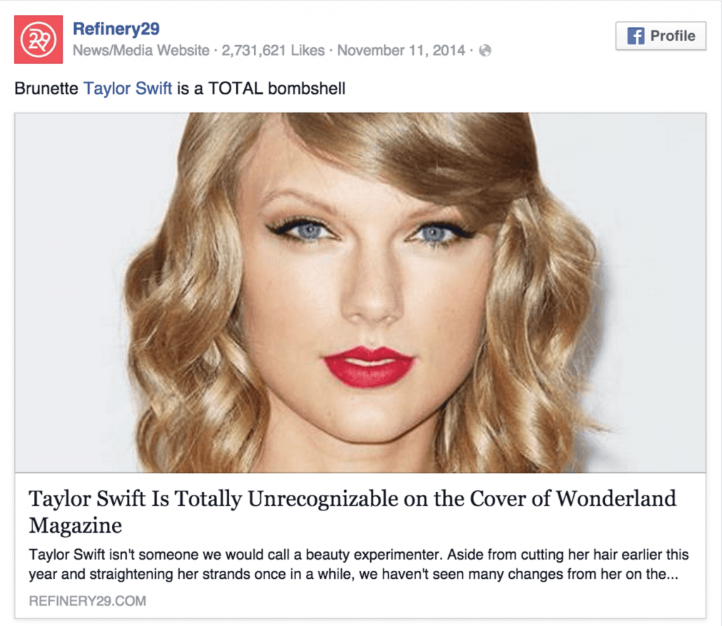 Реклама в Facebook: акцент на губы