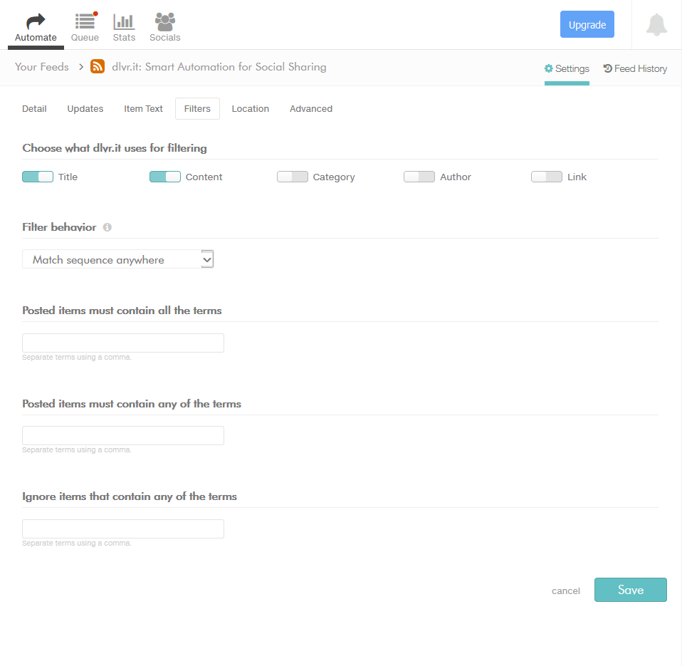 ฟิลเตอร์-twitterfeed