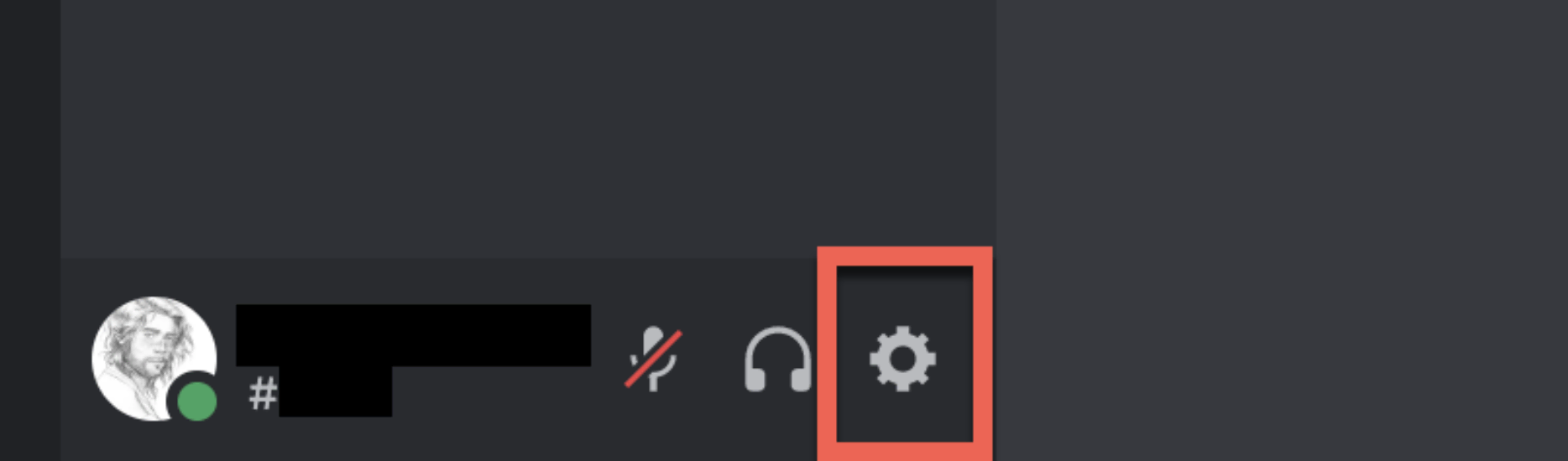 exemplo de engrenagem de configurações de discórdia