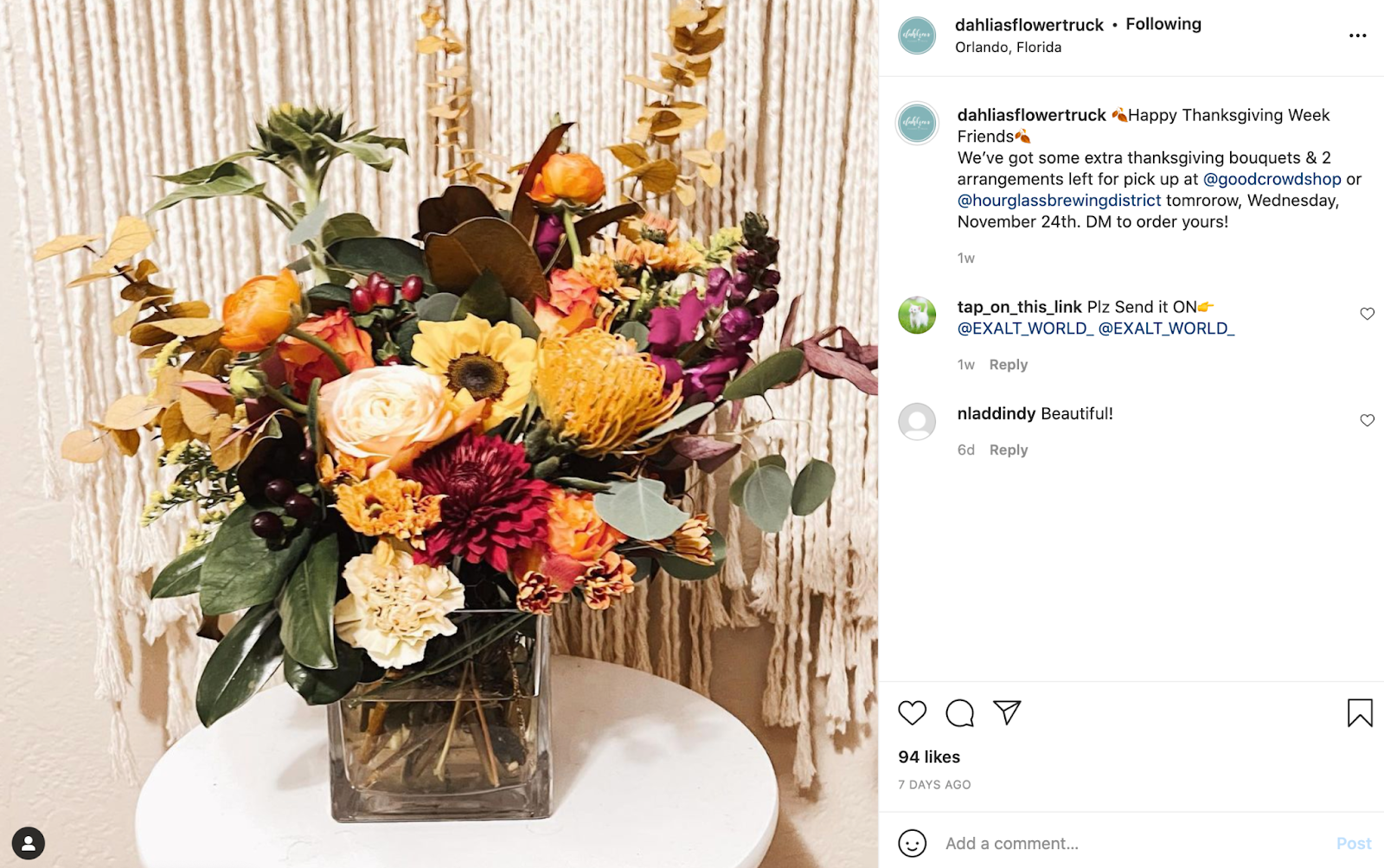 ejemplo de publicación de temporada