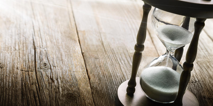 카피라이팅을 위한 모래시계 측정 시간