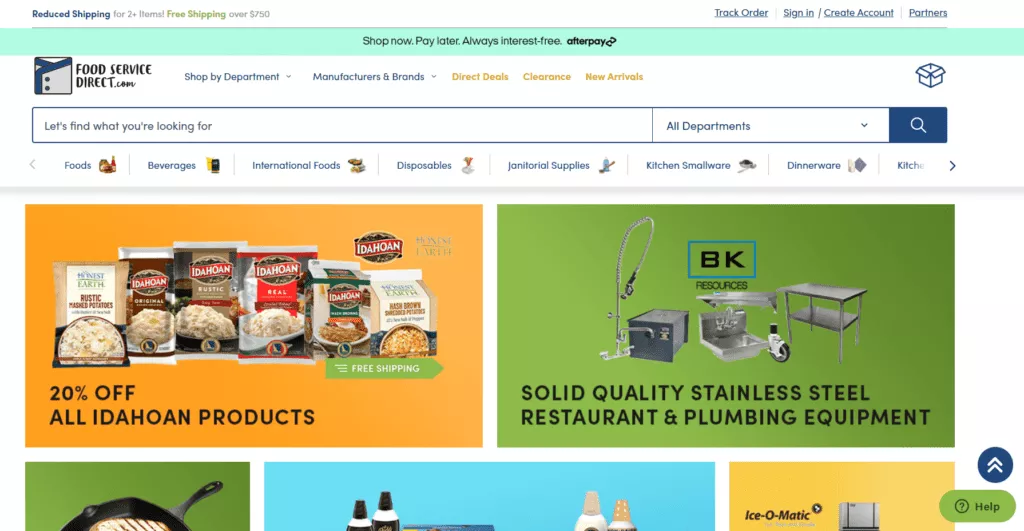 식품 서비스 Direct.com