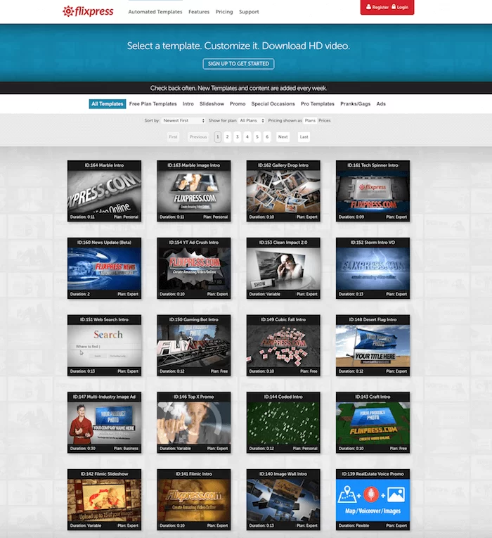 Créateur d'intro vidéo Flixpress
